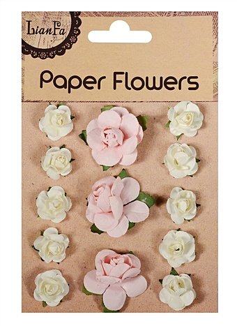 Цветы Paper Flower, 3+10, розовые и молочные