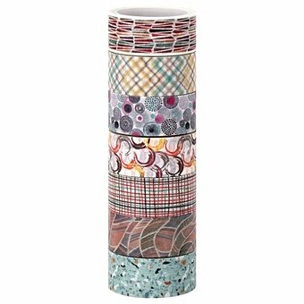 Клейкие WASHI-ленты для декора 'Микс №3', 15 мм х 3 м, 7 цветов, рисовая бумага